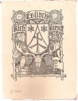 Ex-libris héraldique Richard FAESCH, Basel.