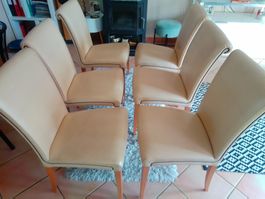 6x Poltrona Frau, modèle Vittoria, beiges