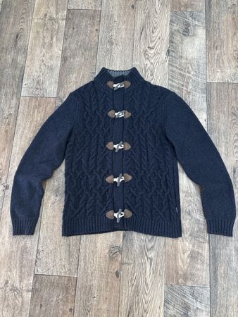 S.Oliver Strickjacke Gr.M Dunkelblau Zopfmuster Herbst Winte