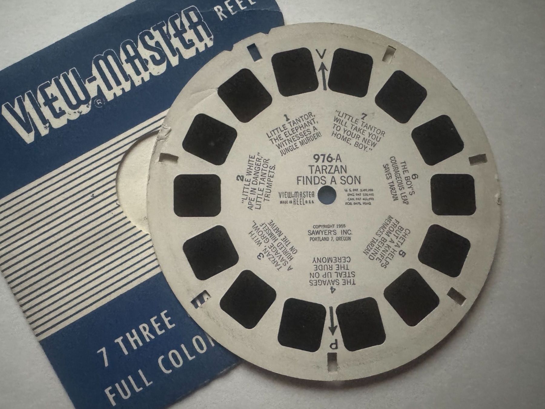View-master Giocattoli: View-Master 3D: Nr. 976 A TARZAN FINDS A SON – Usato da Tegerfelden venduto da siebenmacky 2