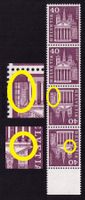 1960/63_362L_Abart "SENKRECHTE WISCHSTRICHE" ! **