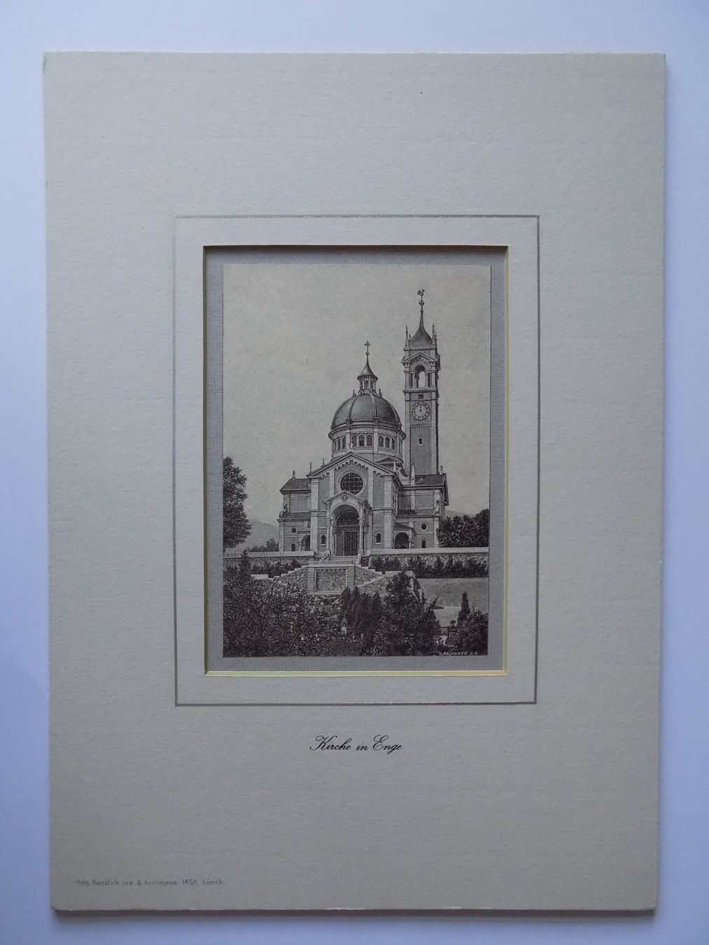 Gravures: Kirche Enge in Zürich – D'occasion à Risch par Rischli15