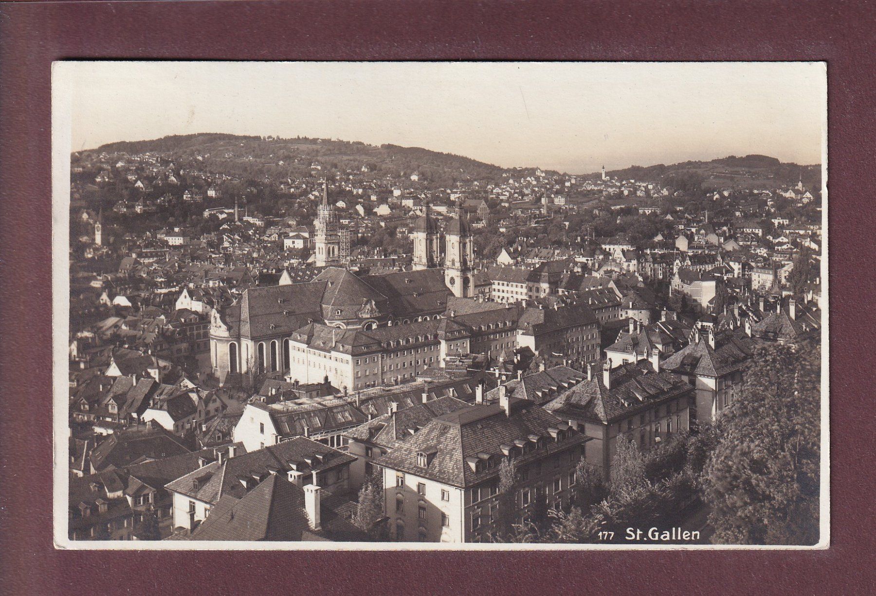 Cartoline postali: ST. GALLEN - Teilansicht - 1925 – Usato da Pully venduto da nicecards