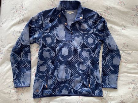 Très joli sweat polaire Adidas bleu à poches taille L