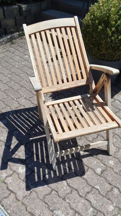 6 Teak Holz Gartenstühle Kaufen auf Ricardo