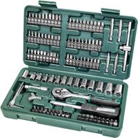 Steckschlüsselsatz Bitsatz 130-teilig Werkzeugkoffer Chrom V