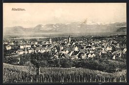 AK Altstätten, Teilansicht mit Bergen