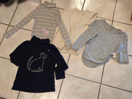 Warme Damenpullover, Rollkragen, diverse Farben, Grösse 140