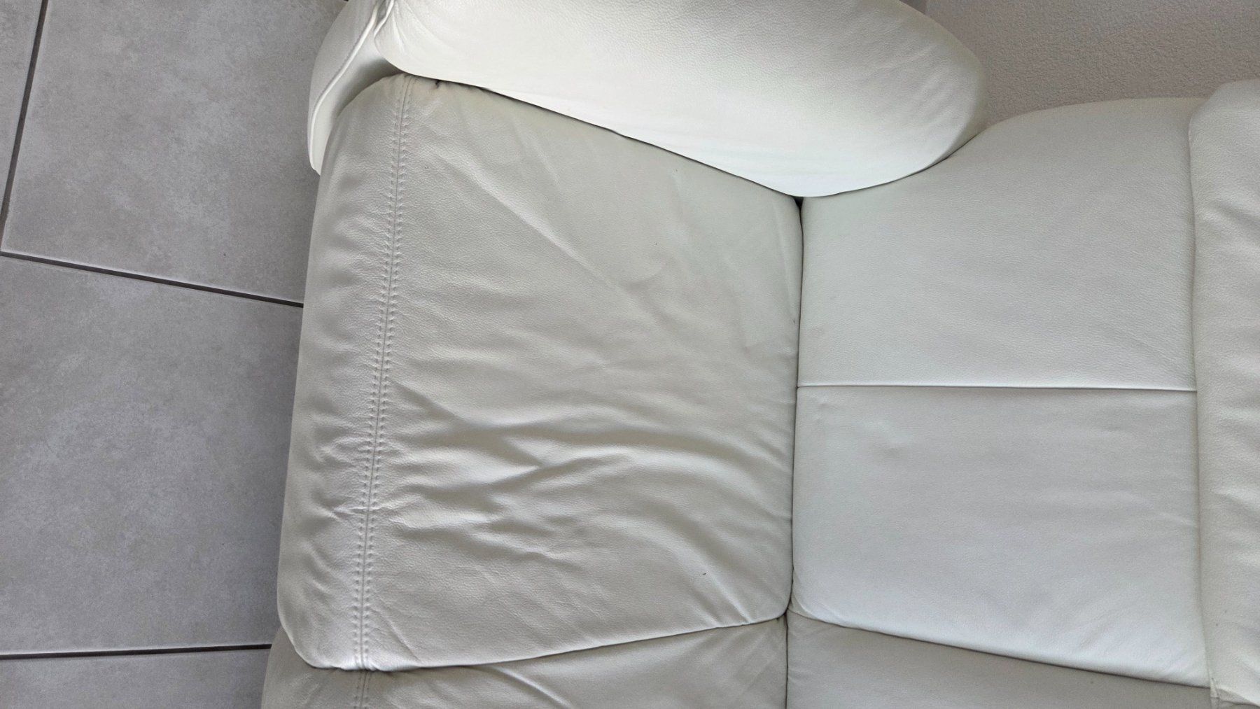 Sofas: Echtleder 3er Sofa Weiss B198xT90xH105 – Gebraucht aus Niederrohrdorf von Danse01 3