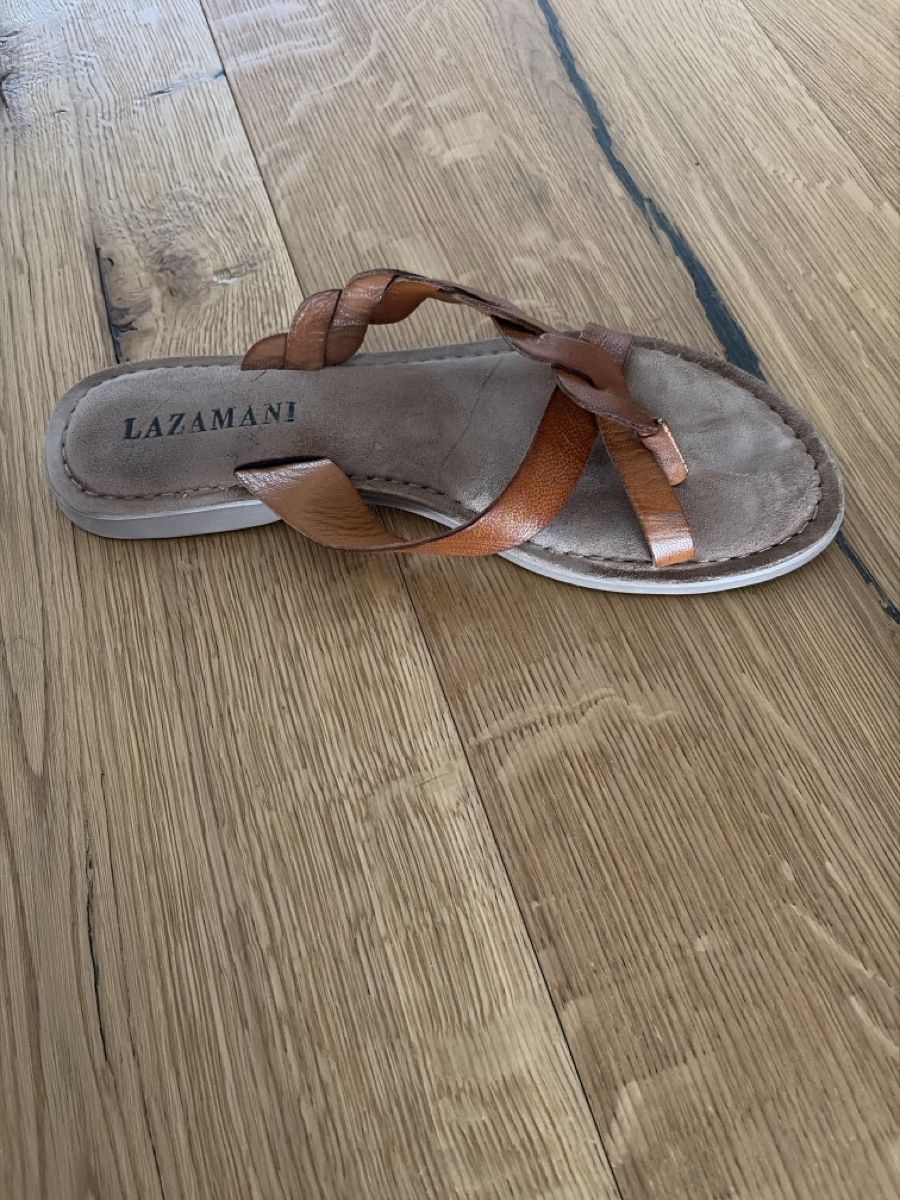 Lazamani Damenschuhe: Lazamani Lederschlappen – Gebraucht aus Goldau von car_8v8h 1