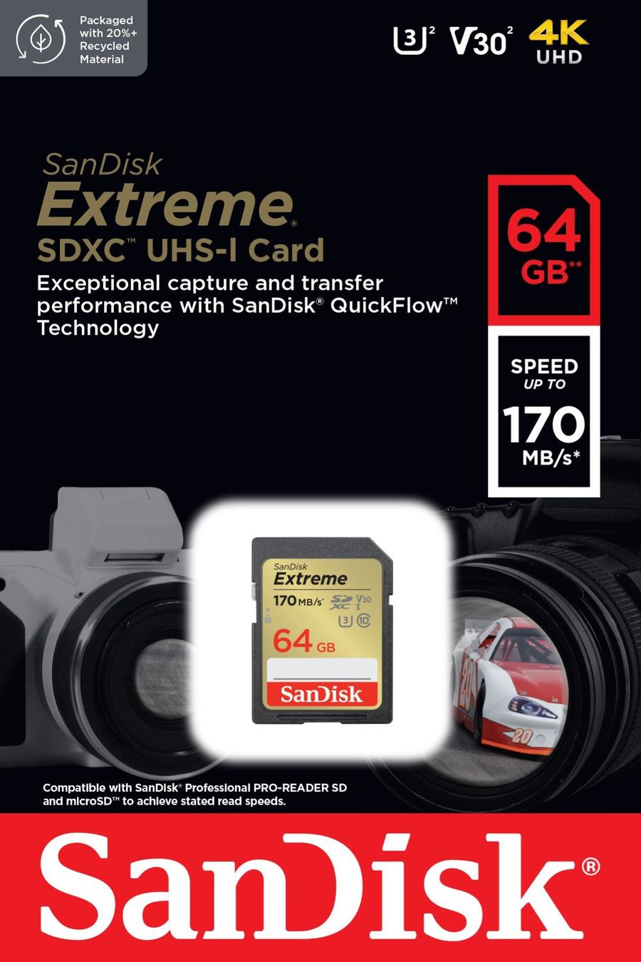 Sandisk Schede di memoria: SanDisk Extreme 170MB/s SDXC 64GB – Nuovo e nell'imballaggio originale da Niederurnen venduto da mowgli_1963 3