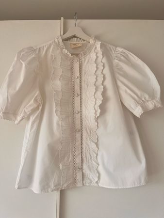 Sezane cream Cotton Blouse Size 42