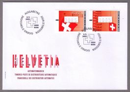 ATM 20+21 (19+20)_Schweizer Flaggen_Offizieller FDC 6.9.05 !