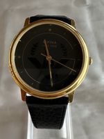 Alpina Quartz, Schwarz/Gold, Top Zustand, Lederarmband