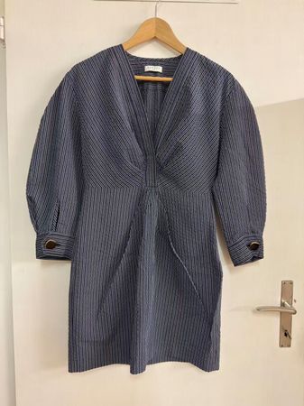Sandro Paris Striped Dress, Size S, Elegant Spring Style