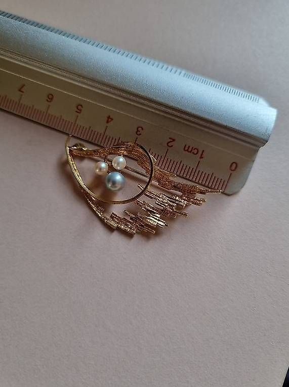 Spille & Fermagli: Brosche Gold 333 / 8 Karat mit Perlen – Usato da Arlesheim venduto da evi_gm8h 4