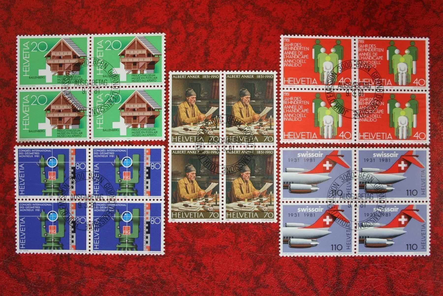 Tous les timbres: 1981: 649-653 4er-Block ET – D'occasion à Deitingen par Lglobi