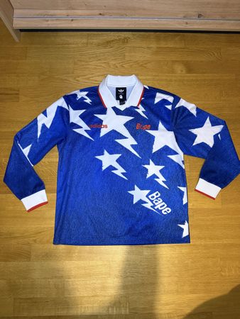 Adidas X Bape Soccer Longsleeve Blue