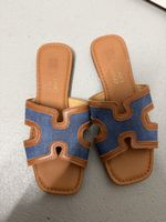 Antonio Parriego Sandalen, Denim Look, Grösse 38