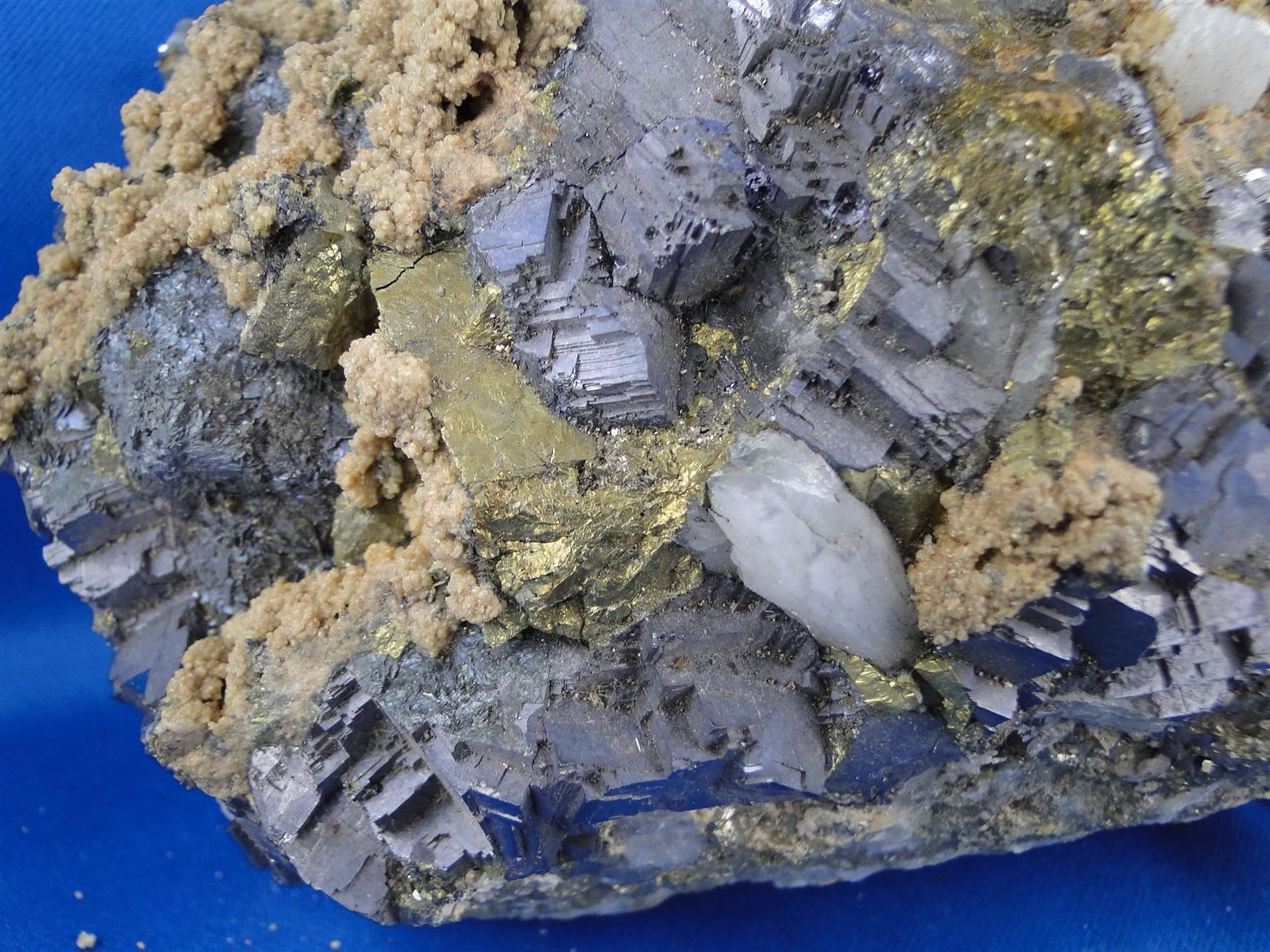 Minerali & Pietre curative: Semseyit auf Galena mit Quartz – Usato da Schinznach Bad venduto da Demerald 1