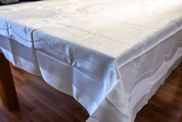 Neu! Tischdecke aus Seide und Baumwolle, mit 6er Servietten