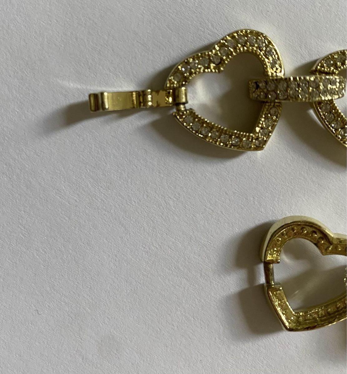 Bracciali & Braccialetti: Modeschmuck Herzarmband vergoldet mit Strass-Steinen – Usato da Zürich venduto da sus_k5bd 3