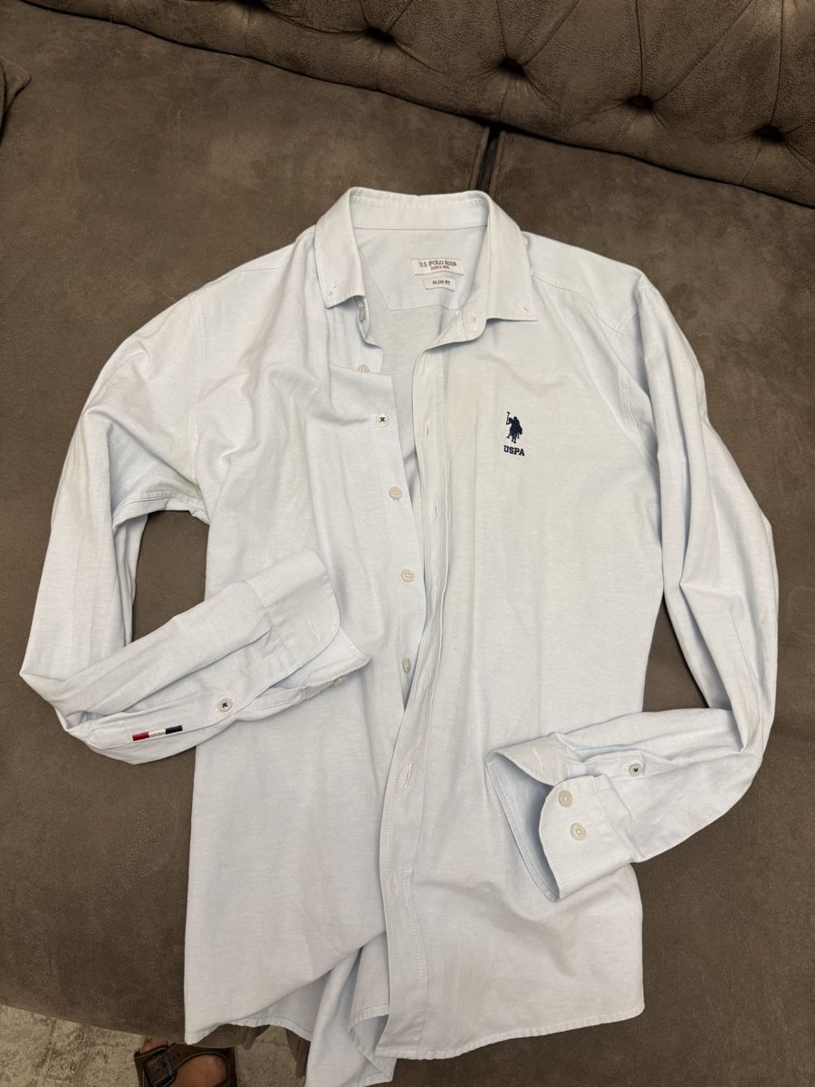 US Polo Camicie: Hemd U.S. Polo Assn. Slim Fit Grösse M hellblau – Usato da St. Gallen venduto da Udo20
