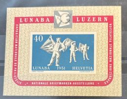 Schweizer Briefmarken Sonderausgaben und Wohltätigkeitsmarke