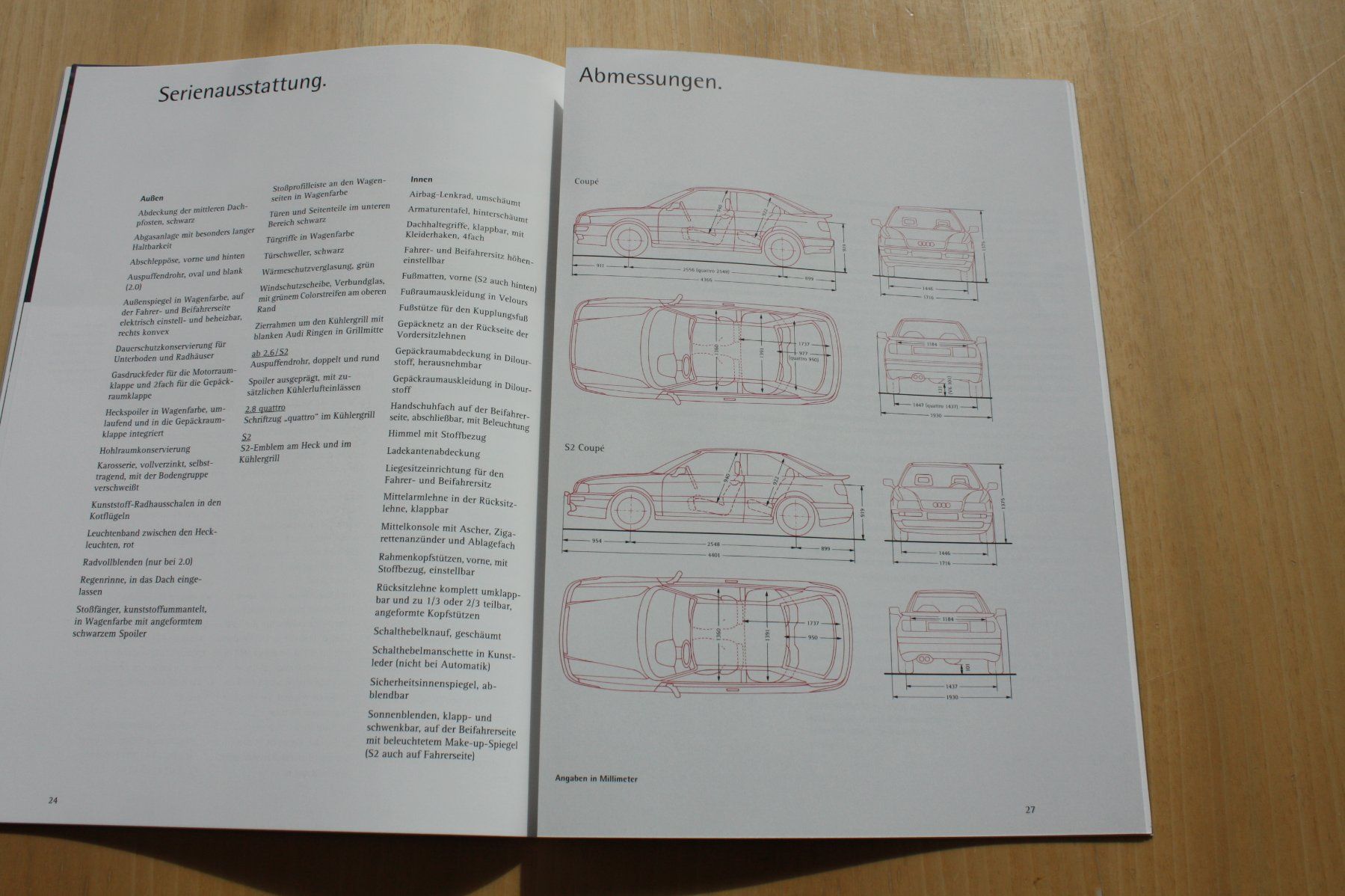 Audi Documenti: Audi Coupe & Coupe S2 Prospekt 3/1995 – Usato da Wikon venduto da erwin400 6