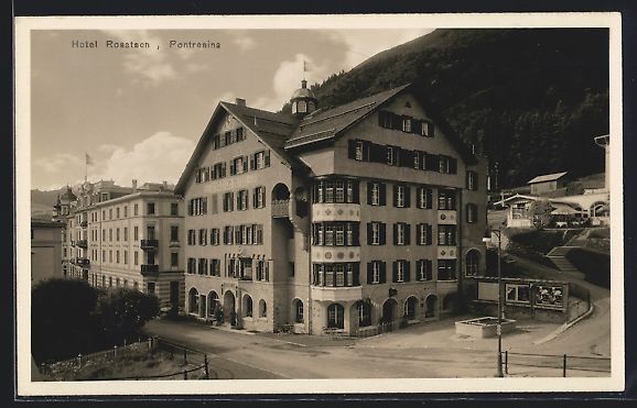 Cartes postales: AK Pontresina, Hotel Rosatsch – D'occasion à Berlin par bartko-reher