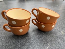 Vintage Tupfen Keramik Tassen, Pünktli Polka Dots