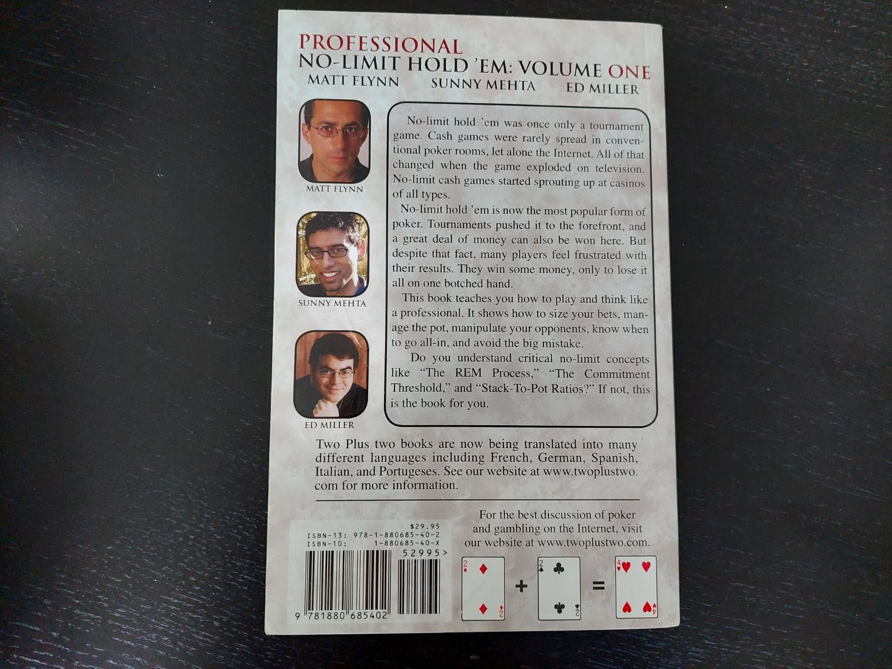 Bücher: Professional No-Limit Hold 'em: Volume I – Gebraucht aus Wiesendangen von troawus 1