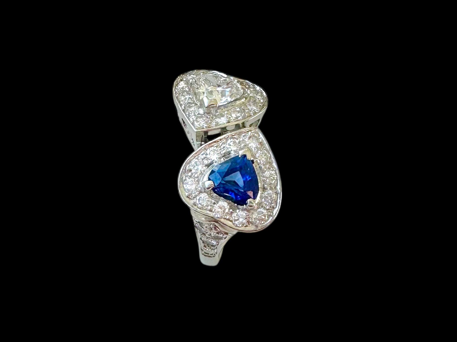 Anelli: LONDON 1986, Saphir - Diamant - Croisé-Ring – Usato da Zuzwil SG venduto da artimmo 5