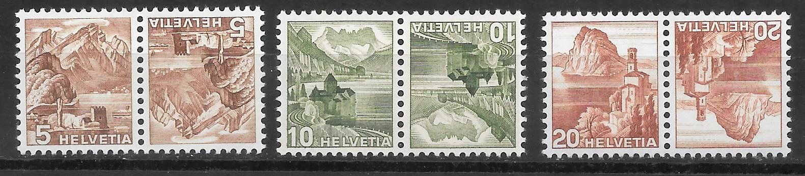 Tutti i francobolli: Kehrdrucke K38 - K40 Serie 3 Werte ** – Nuovo (secondo la descrizione) da Olten venduto da clotaldi