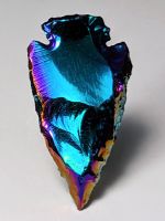 Aura Obsidian Pfeilspitze - Titan beschichtet mit 2 Farbtöne