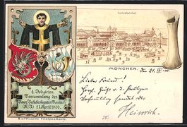 Litho Ganzsache Bayern PP10C1 /02: Münc