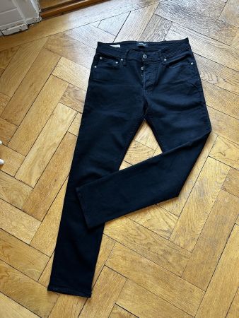 Jack&Jones Herren Jeans, Slim/Glenn, schwarz, W32/L32