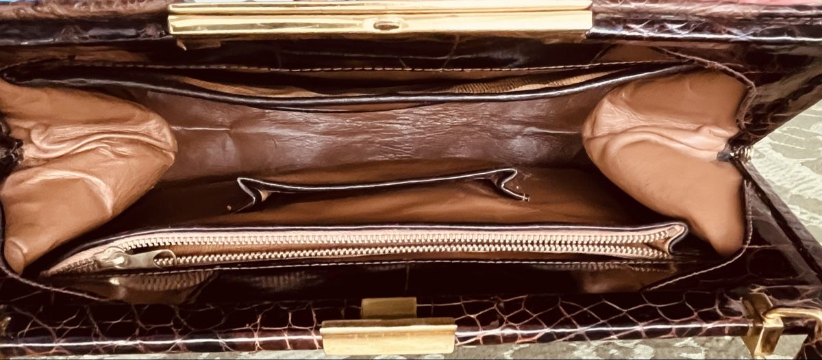 Borse da donna: Krokodilleder Handtasche Vintage. – Usato da Allschwil venduto da ILLUGO 6