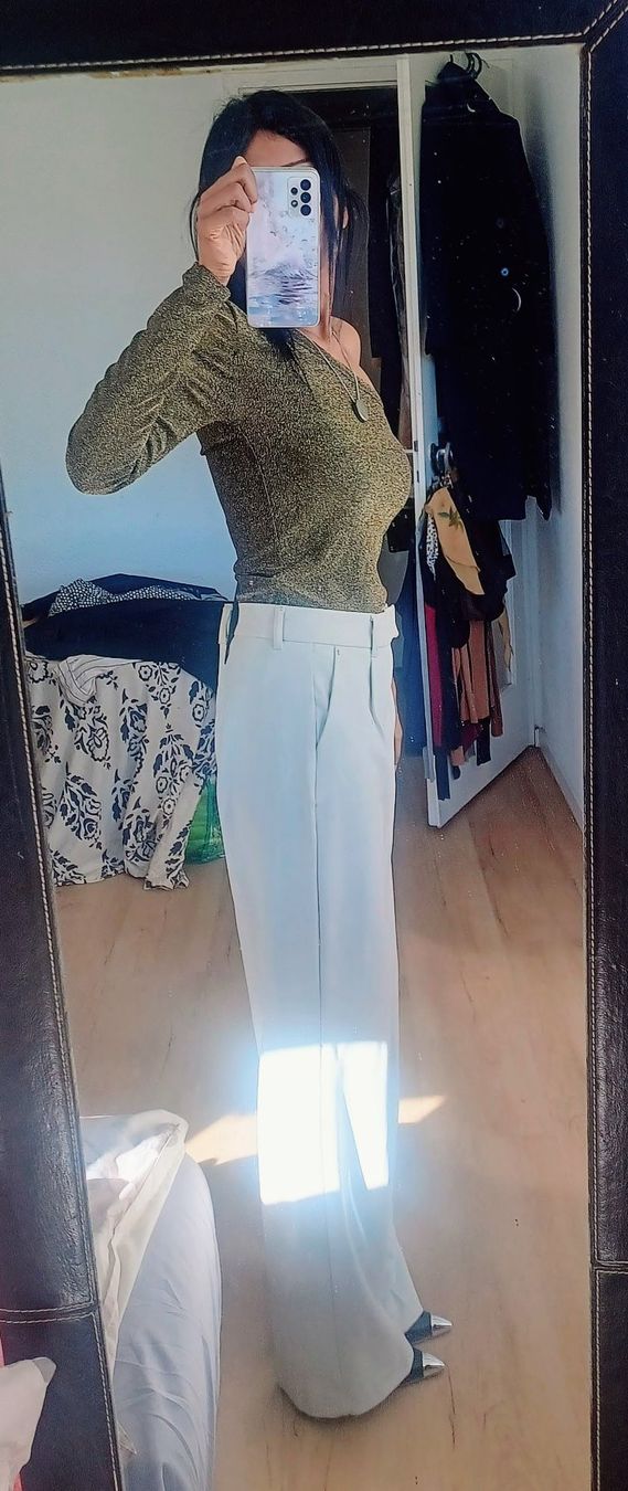 Pull&Bear Pantaloni: Gr.S (36) Darted smart -pantalon classique - white PULL&BEAR – Nuovo (secondo la descrizione) da La Chaux-de-Fonds venduto da jen_h95m 1
