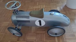 Tretfahrzeug Rennwagen Silber /Bobby Car/ Kinderfahrzeug