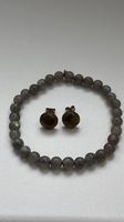Labradorit Armband & Ohrringe (925 Silber)