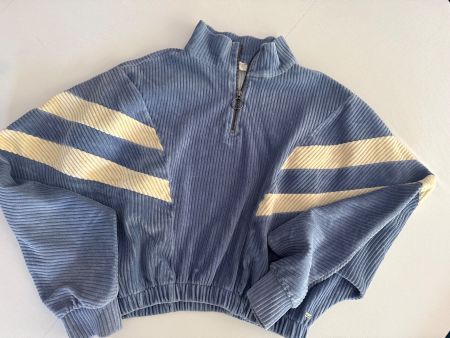 Pull Bear Sweat-shirt côtelé Bleu Clair-Taille M