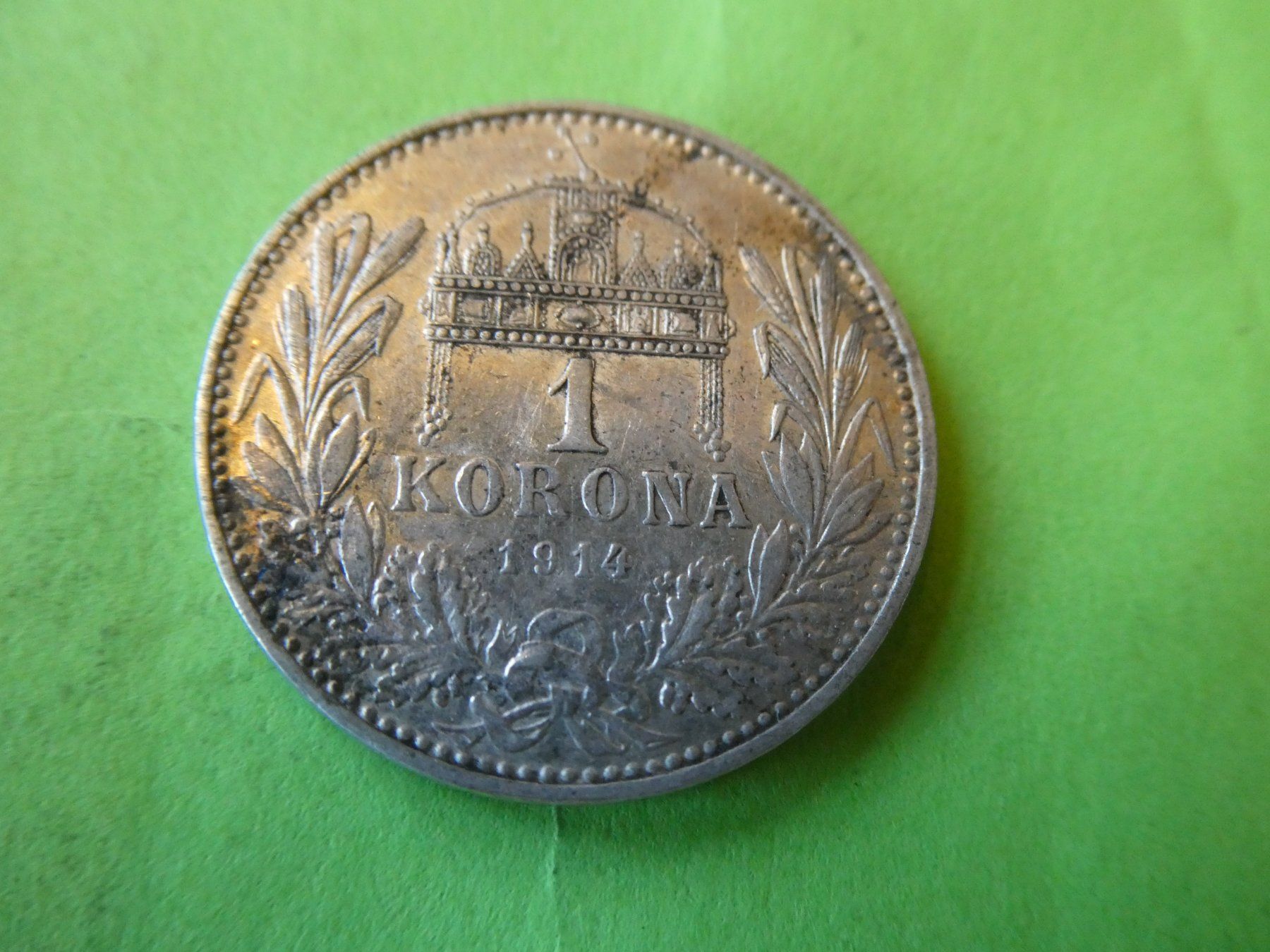 Toutes les monnaies: Ungarn 1914, 1 Korona - Silber – D'occasion à Hinterforst par Rohusri 1