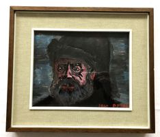 P. Mäder - Gemälde - Selbstbildnis - Öl auf Papier