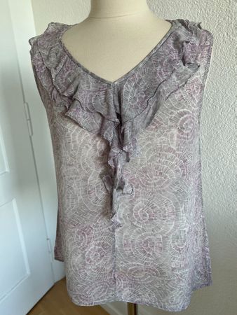 NILE Damen Bluse, Gr. S, Grau/Lila