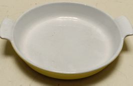 Vintage FE Belgium Auflaufform, gelb, (em66)