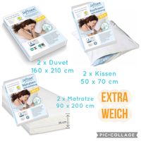 SOFTSAN ALLERGIKER Bettbezug Set | 2 x Duvet Kissen Matratze