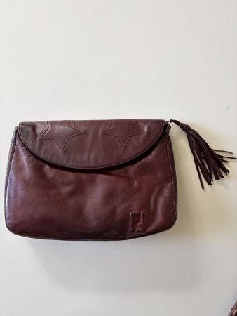 Fendi Tasche Leder Bordeaux Sternen
