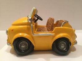 Fiat 500 Cabrio Kässeli Sparschwein Spardose gelb