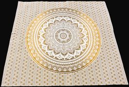 XL Tuch Mandala aus Baumwolle Picknickdecke Sofadecke Deko